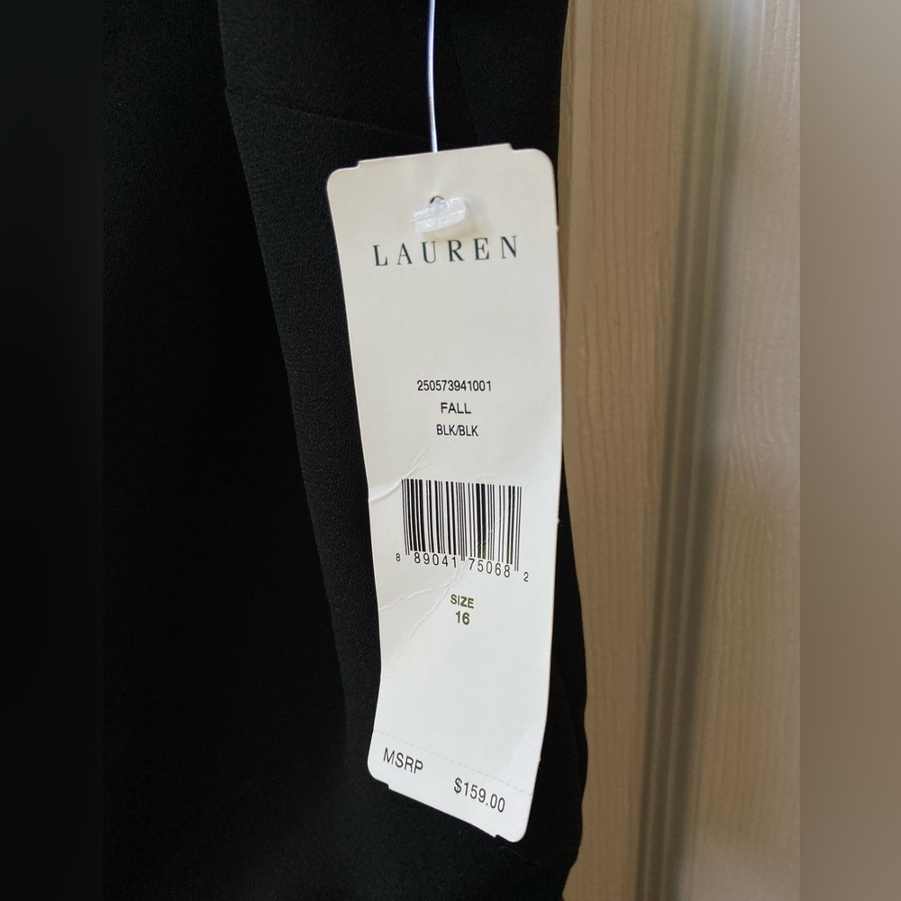 NWT Ralph Lauren Professional Black Dress | Size 16 - Picture 4 of 5